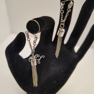 Silver Tassel Drop Earrings - Elegant Women's Jewelry New